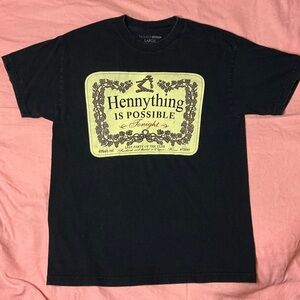 Fashion Nova Black and Gold Graphic Tee
